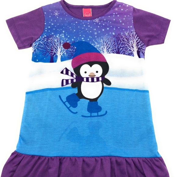 Girls Penguin Nightgown Pajamas - Picture 1 of 2